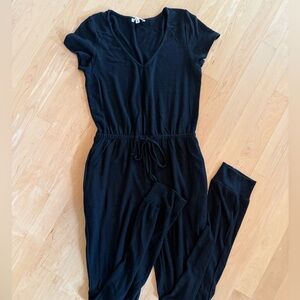 La Hearts Black V-Neck Jumpsuit